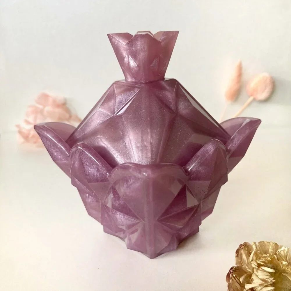 Pearl Lilac color Resin Trinket box / Jewelry Trinket box / Christmas gift
